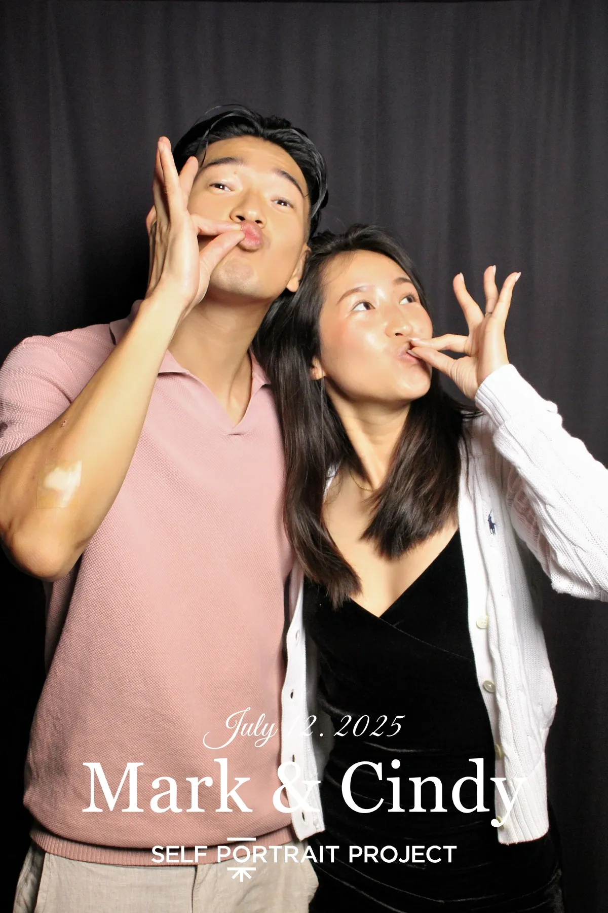 Mark & Cindy 婚禮 有邊框拍貼作品 — The Self-Portrait Project Taipei 台北拍貼