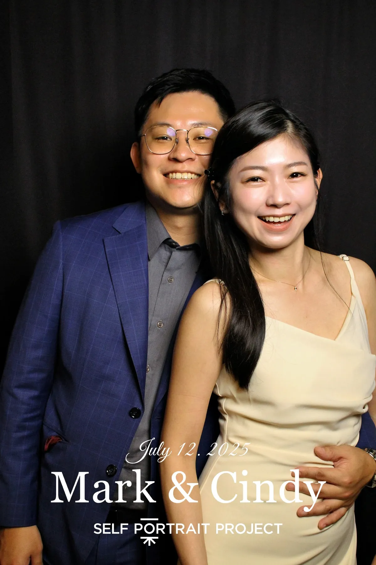 Mark & Cindy 婚禮 有邊框拍貼作品 — The Self-Portrait Project Taipei 台北拍貼