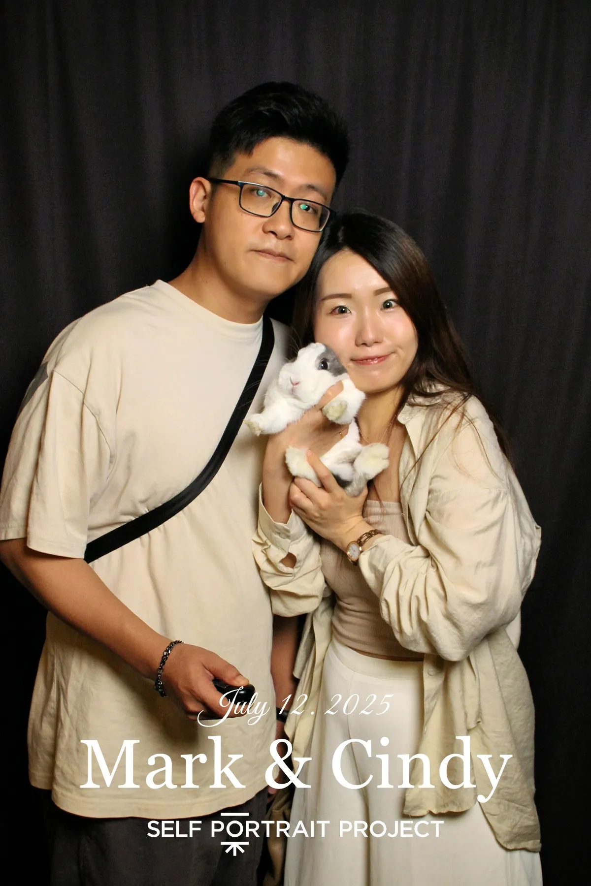 Mark & Cindy 婚禮 有邊框拍貼作品 — The Self-Portrait Project Taipei 台北拍貼