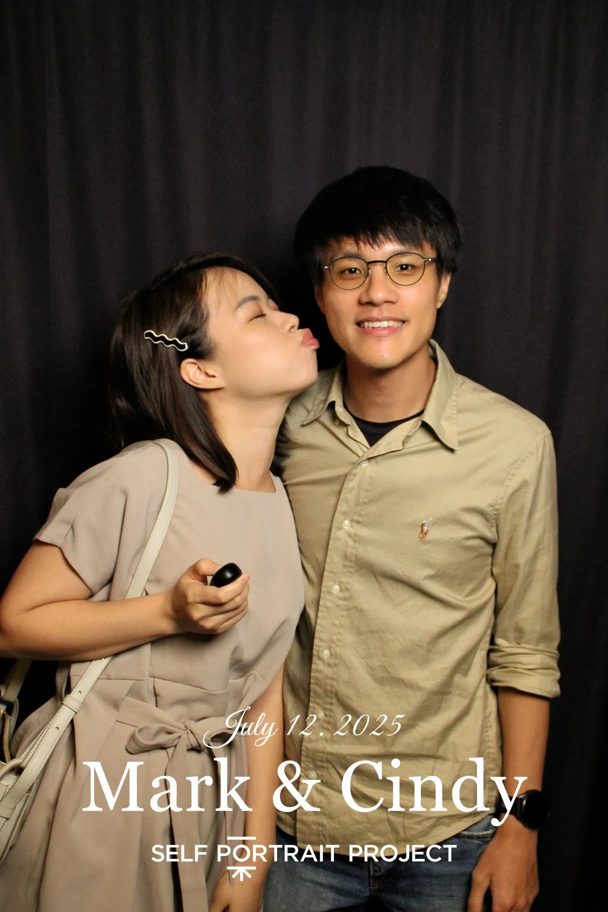 Mark & Cindy 婚禮 有邊框拍貼作品 — The Self-Portrait Project Taipei 台北拍貼